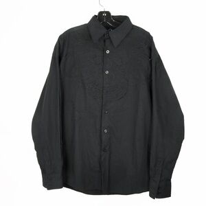 Vintage Pelle Pelle Embroidered Beaded Button Up Long Sleeve Blouse Shirt